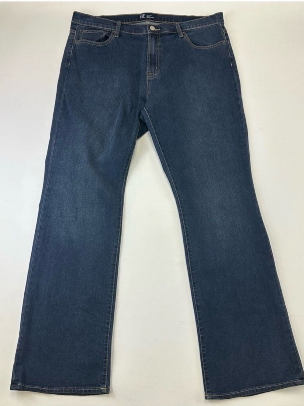 Gap boot cut dark rinse blue jeans Size 16 33inch stretch cotton dark wash